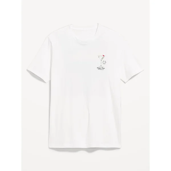 Crew-Neck Graphic T-Shirt - Happy Place