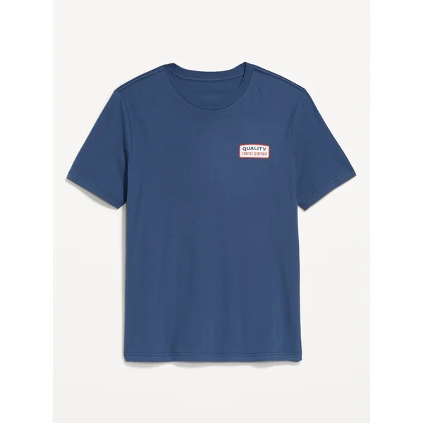 Crew-Neck Graphic T-Shirt - Pacific Blue