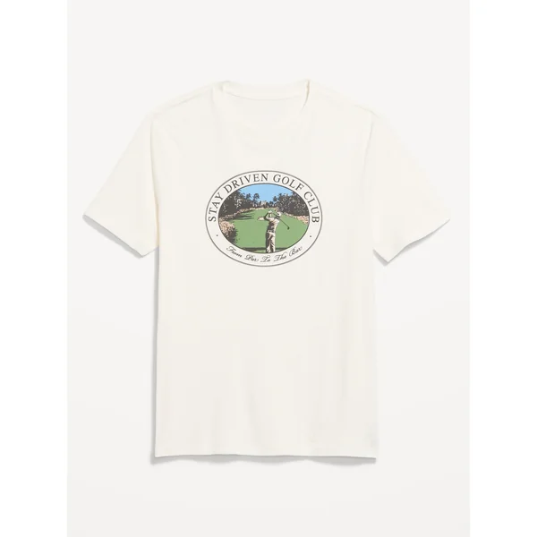 Crew-Neck Graphic T-Shirt - Sea Salt