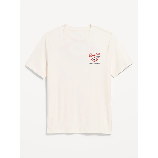 Crew-Neck Graphic T-Shirt - Sea Salt