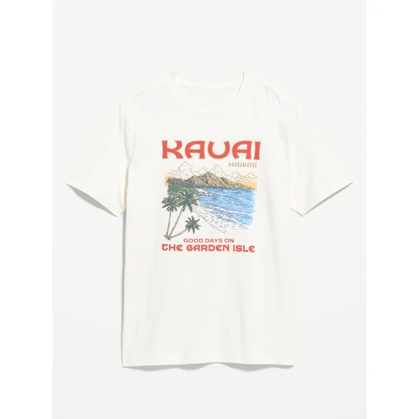 Crew-Neck Graphic T-Shirt - SEA SALT AND VINEGAR