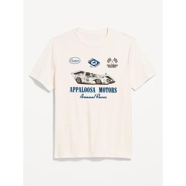 Crew-Neck Graphic T-Shirt - Sea Salt Stripe