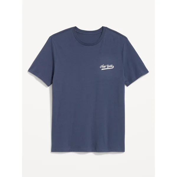 Crew-Neck Graphic T-Shirt - Volcanic Glass