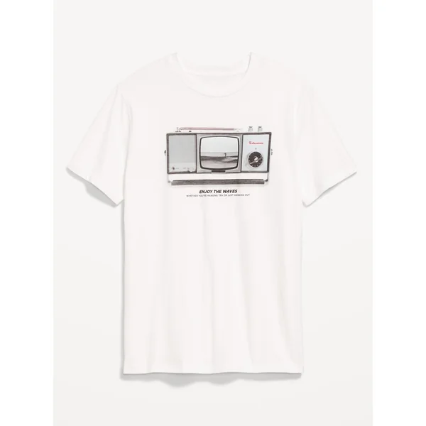 Crew-Neck Graphic T-Shirt - White/Black