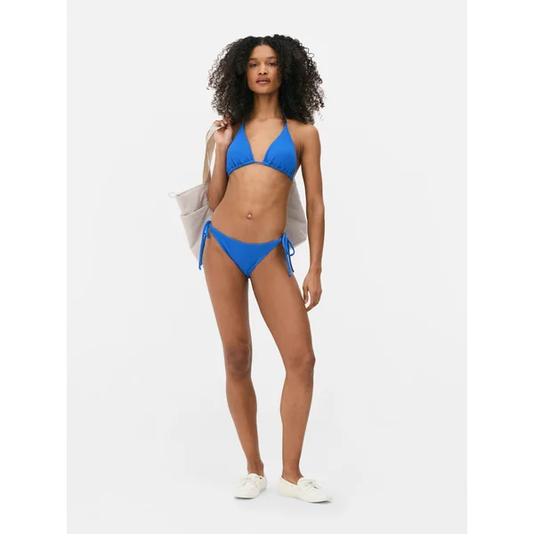 Crinkle Triangle Bikini Top - Dark Blue