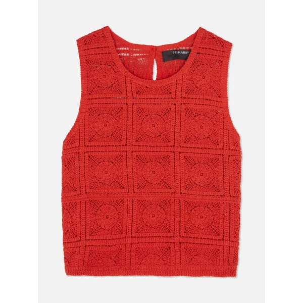 Crochet Tank - Red