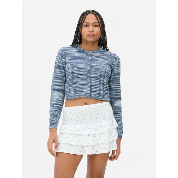 Cropped Cardigan - Blue