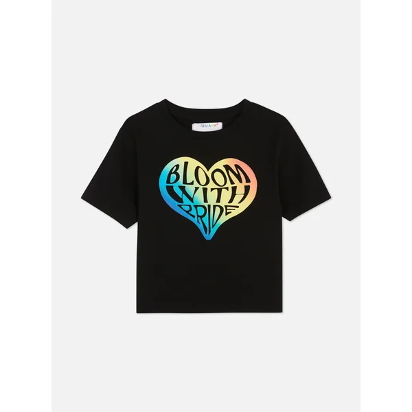 Cropped Pride Tee - Black