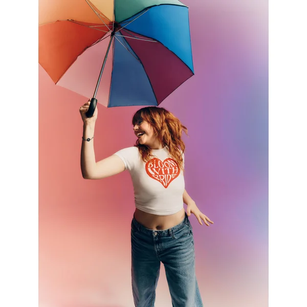 Cropped Pride Tee - White