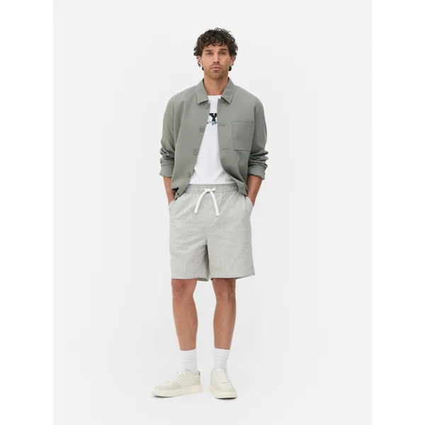 Crosshatch Chino Shorts - Blue