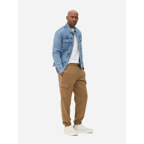 Cuffed Cargo Joggers - Stone