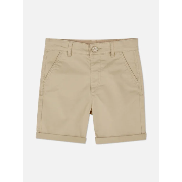Cuffed Chino Shorts - Stone