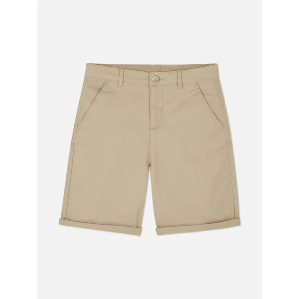 Cuffed Chino Shorts - Stone