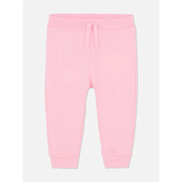 Cuffed Stretch Waist Joggers - Pink