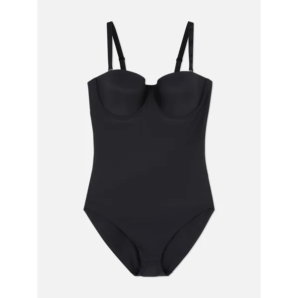Cupped Lycra Shapewear Bodysuit - Black
