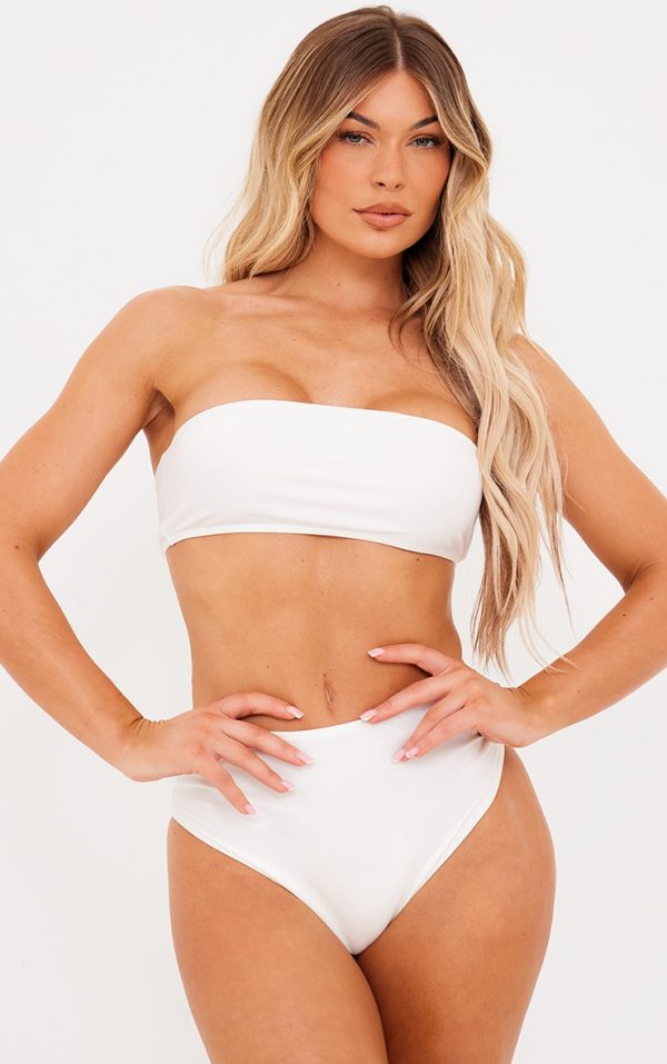 White Bandeau Mix & Match Bikini Top