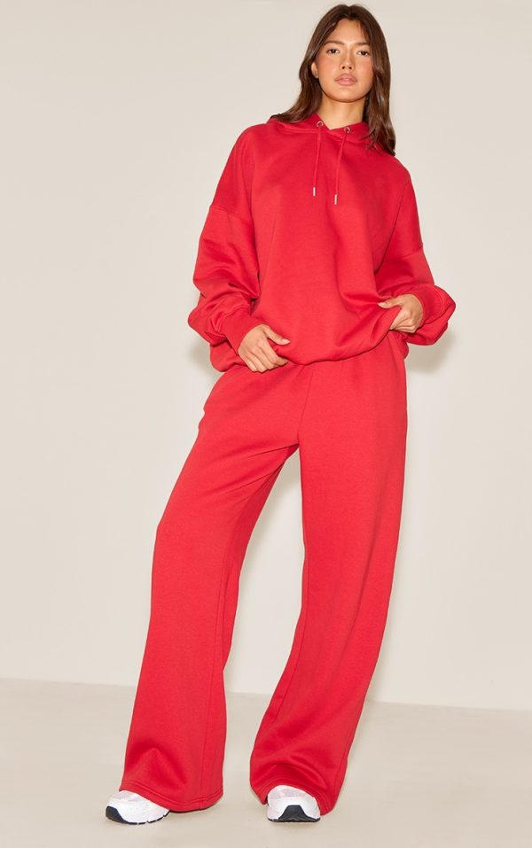 Bright Red Thin Waistband Sweatpants