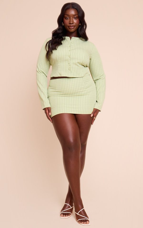 Plus Sage Mini Skirt