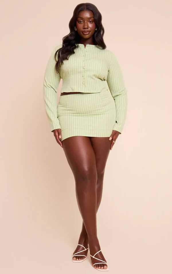 Plus Sage Mini Skirt