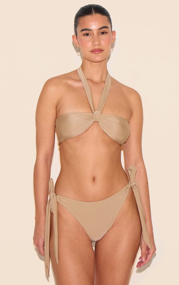 Stone Halter Neck Bikini Top