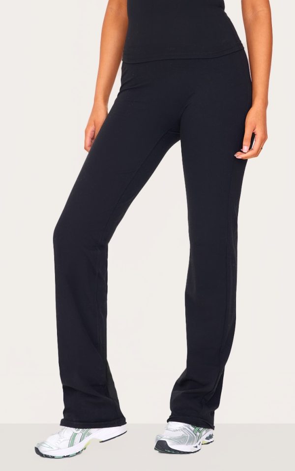 Tall Black Snatched Sculpt Flared Pants