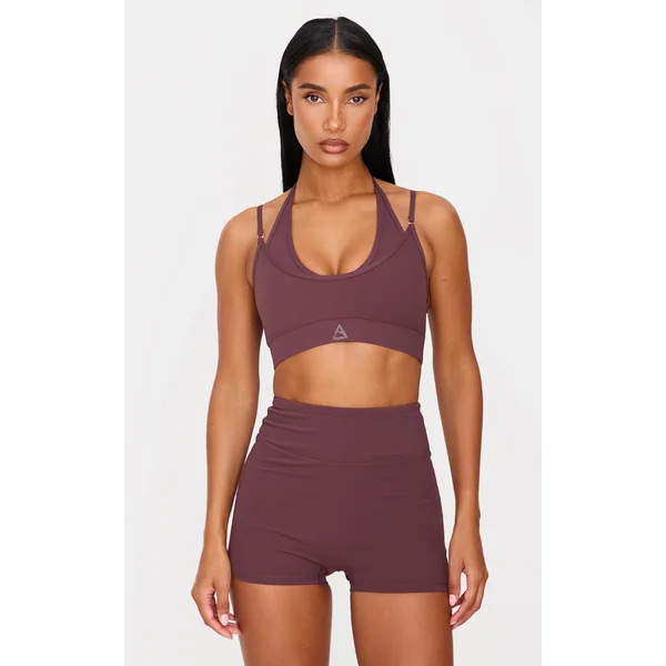 Dark Chocolate Double Layer Sports Bra