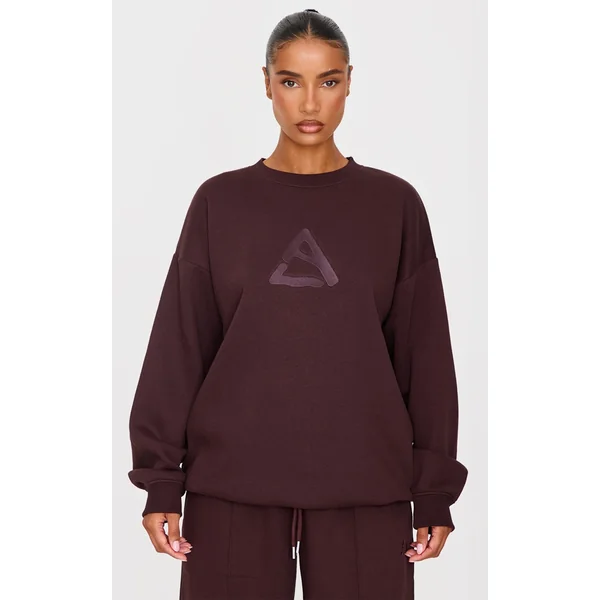Dark Chocolate Embroidered Sweatshirt