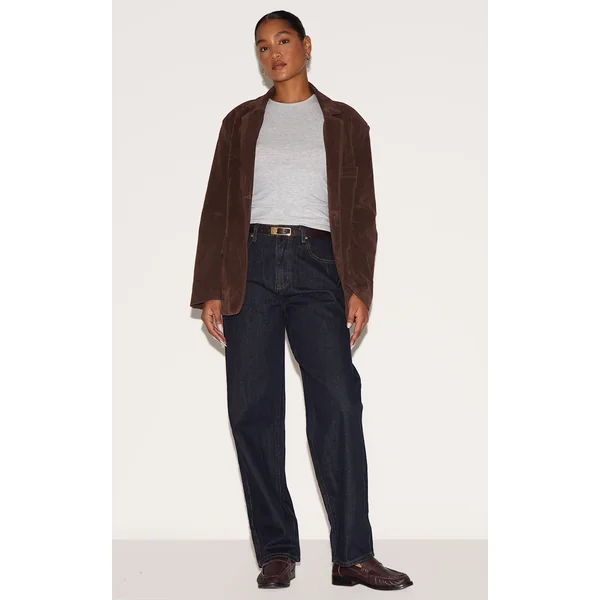 Dark Indigo High Waist Boyfriend Jeans