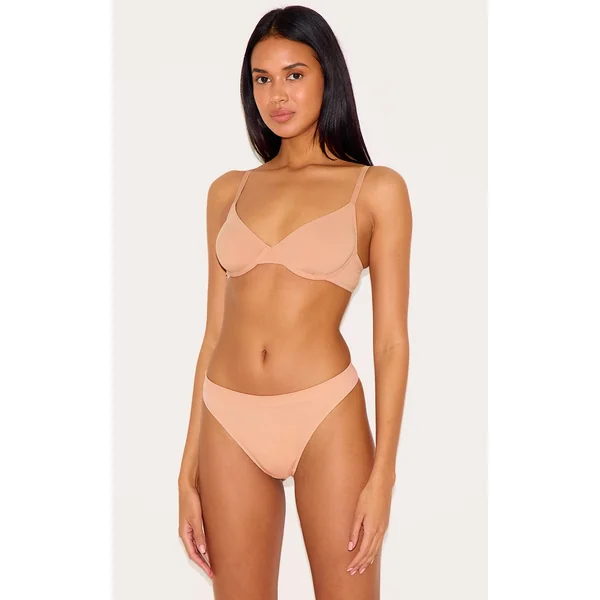 Dark Nude Non Cupped Underwired Bra