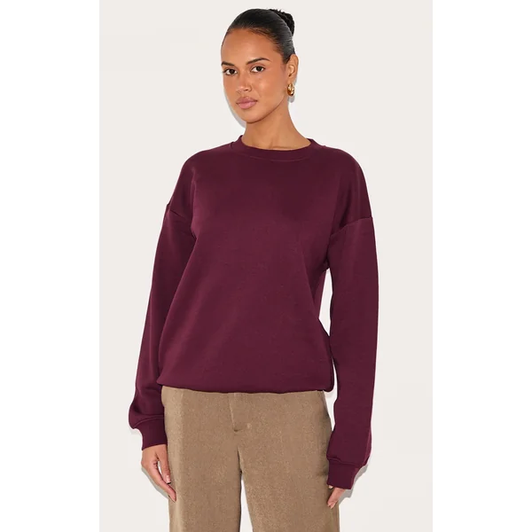 Dark Plum Oversized Sweatshirt