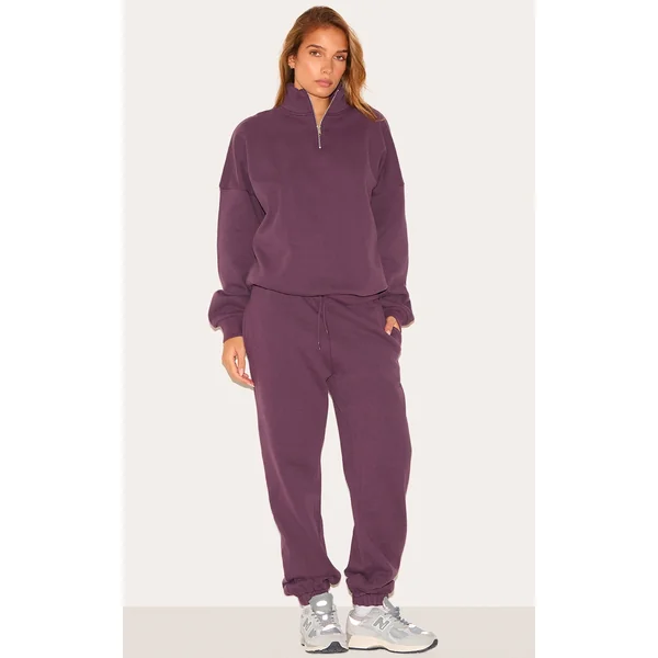 Dark Plum Premium Cuffed Sweat Sweatpants