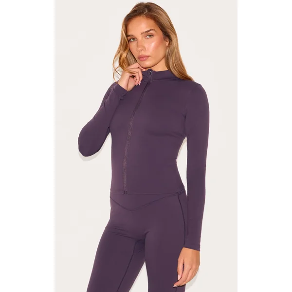 Dark Plum Sculpt Jacket