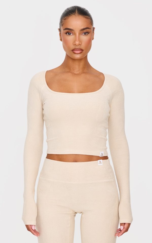 Butter Yellow Brushed Rib Square Neck Underlayer Top