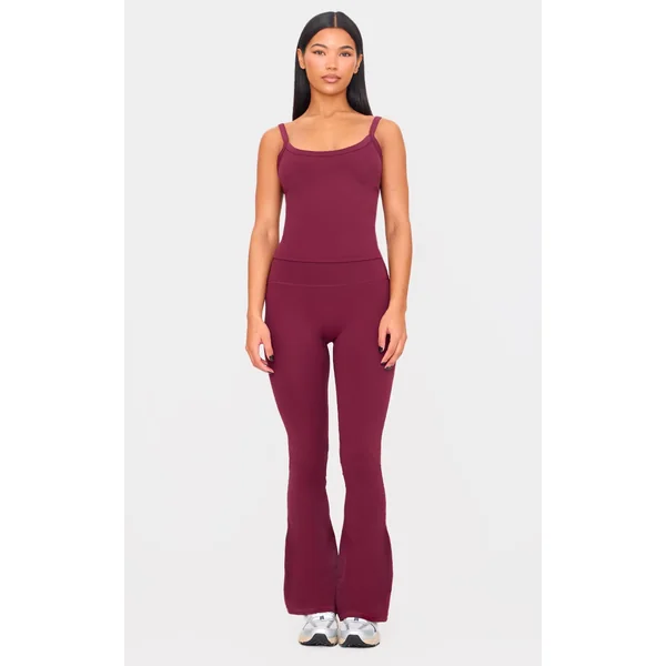 Deep Burgundy Ultimate Sculpt Flare Yoga Pants