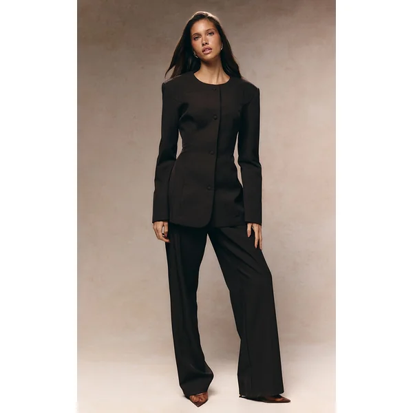 Deep Chocolate Tailored Straight Leg Pants