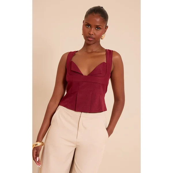 Deep Red Layered Corset