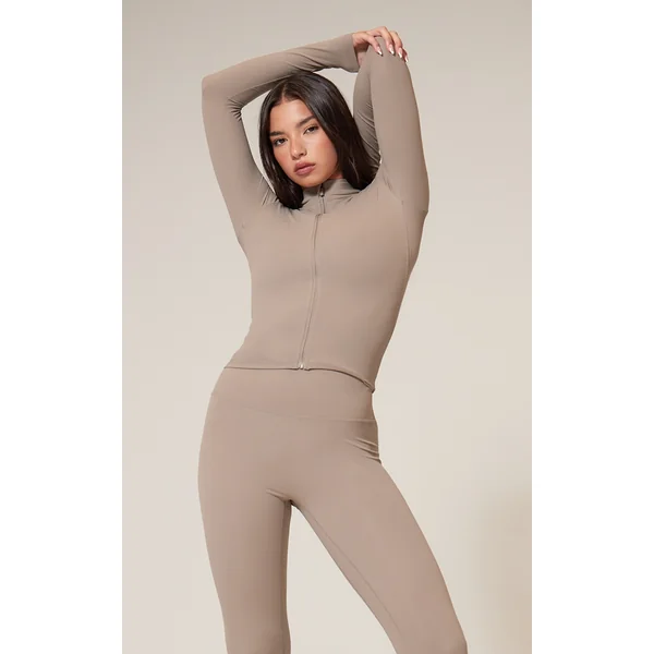 Deep Taupe Sculpt Jacket