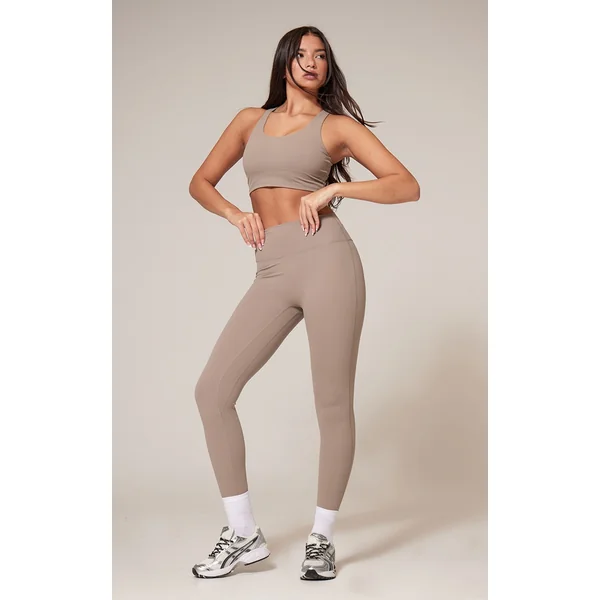 Deep Taupe Ultimate Sculpt High Waist Gym Leggings