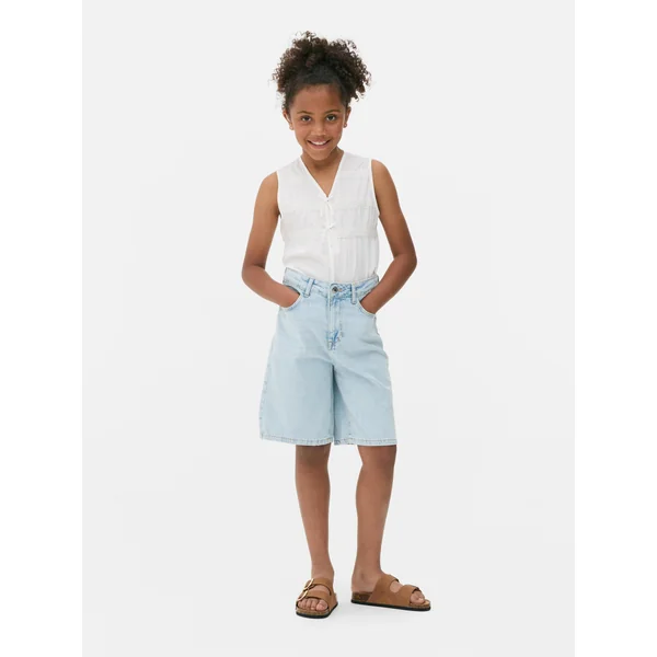 Denim Bermuda Shorts - Light Blue