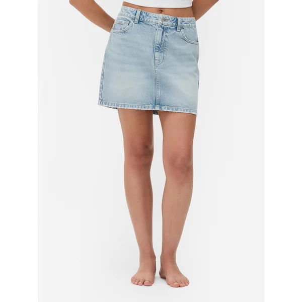 Denim Mini Skirt - Light Blue