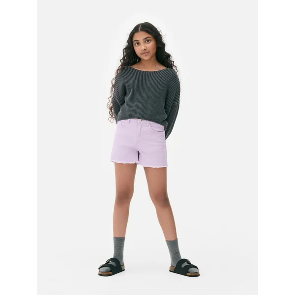 Denim Shorts - Lilac