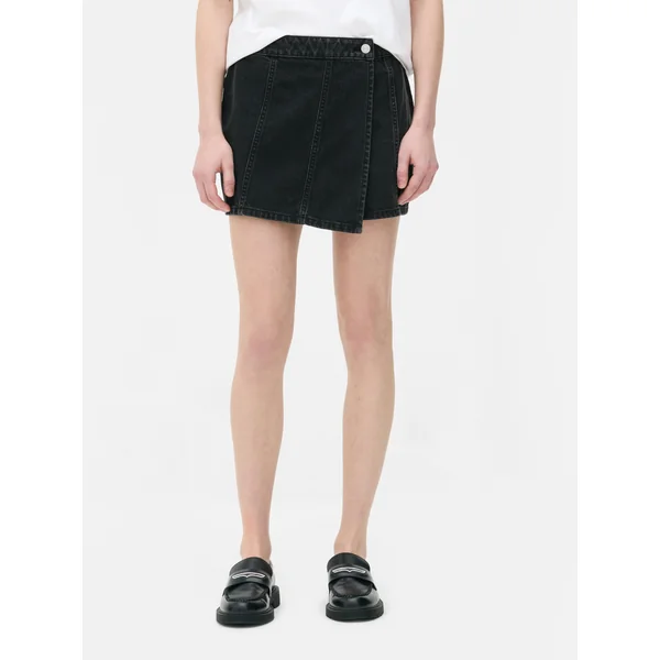 Denim Skort - Black