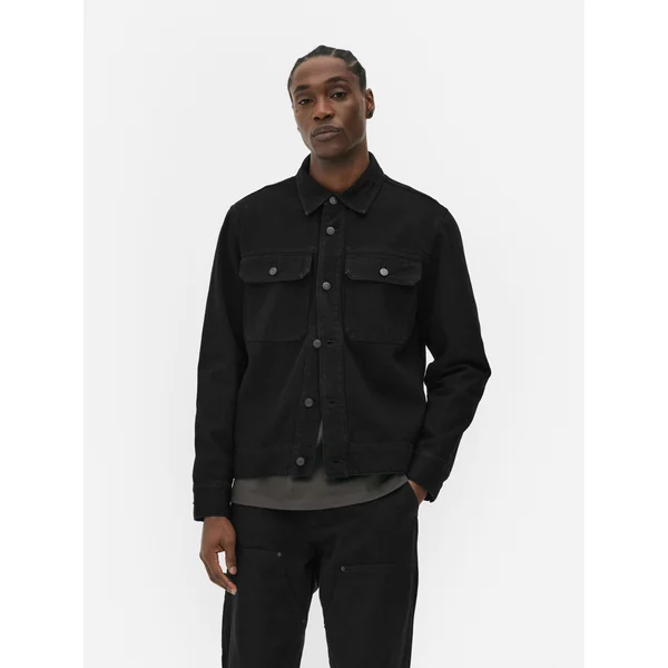 Denim Trucker Jacket - Black