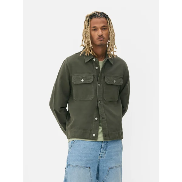 Denim Trucker Jacket - Olive