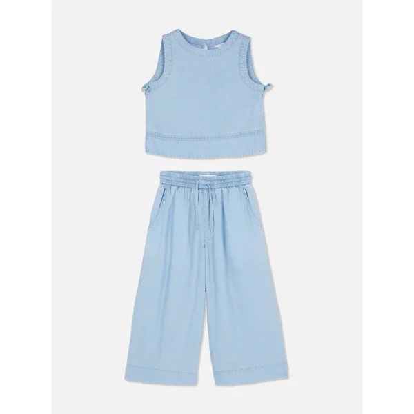 Denim Vest and Jeans - Light Blue