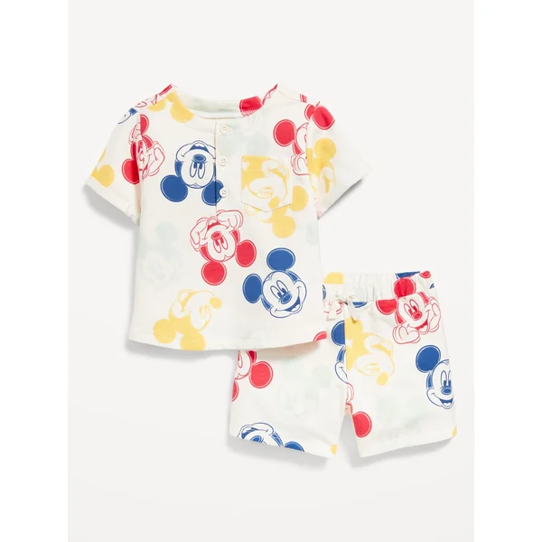 Disney© Henley T-Shirt and Shorts Set for Baby - Mickey Mouse