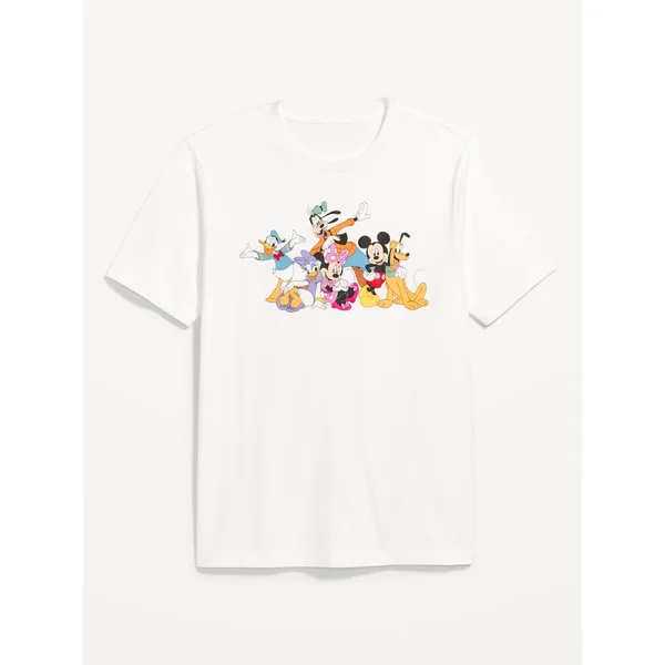 Disney© Mickey and Friends Gender-Neutral Graphic T-Shirt for Kids - White Lilies