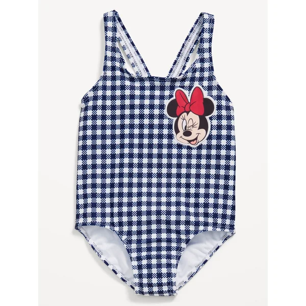 Disney© One-Piece Swimsuit for Toddler Girls - Navy Gingham