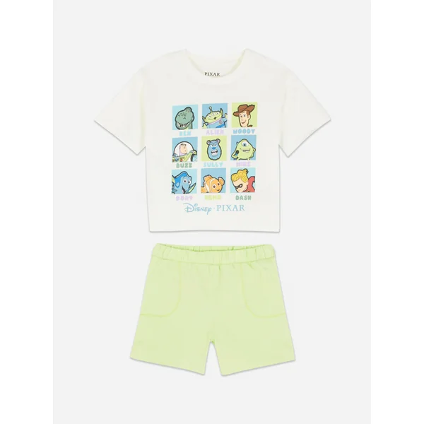 Disney Pixar Character Shorts Pajamas - Lime