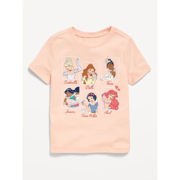 Disney© Princesses Graphic T-Shirt for Toddler Girls - Peach Gelato